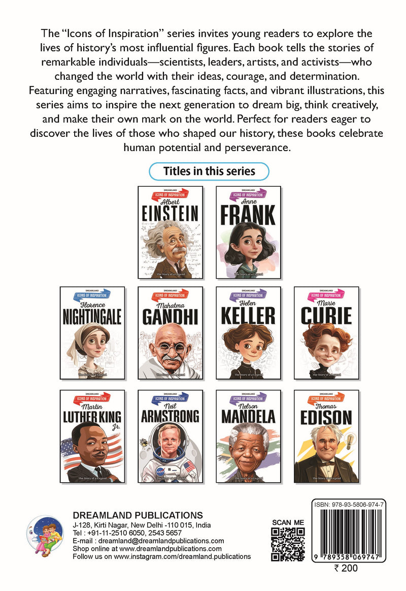 Mahatma Gandhi Icons of Inspiration  Illustrated Biography for Kids Age 6 - 12 Years