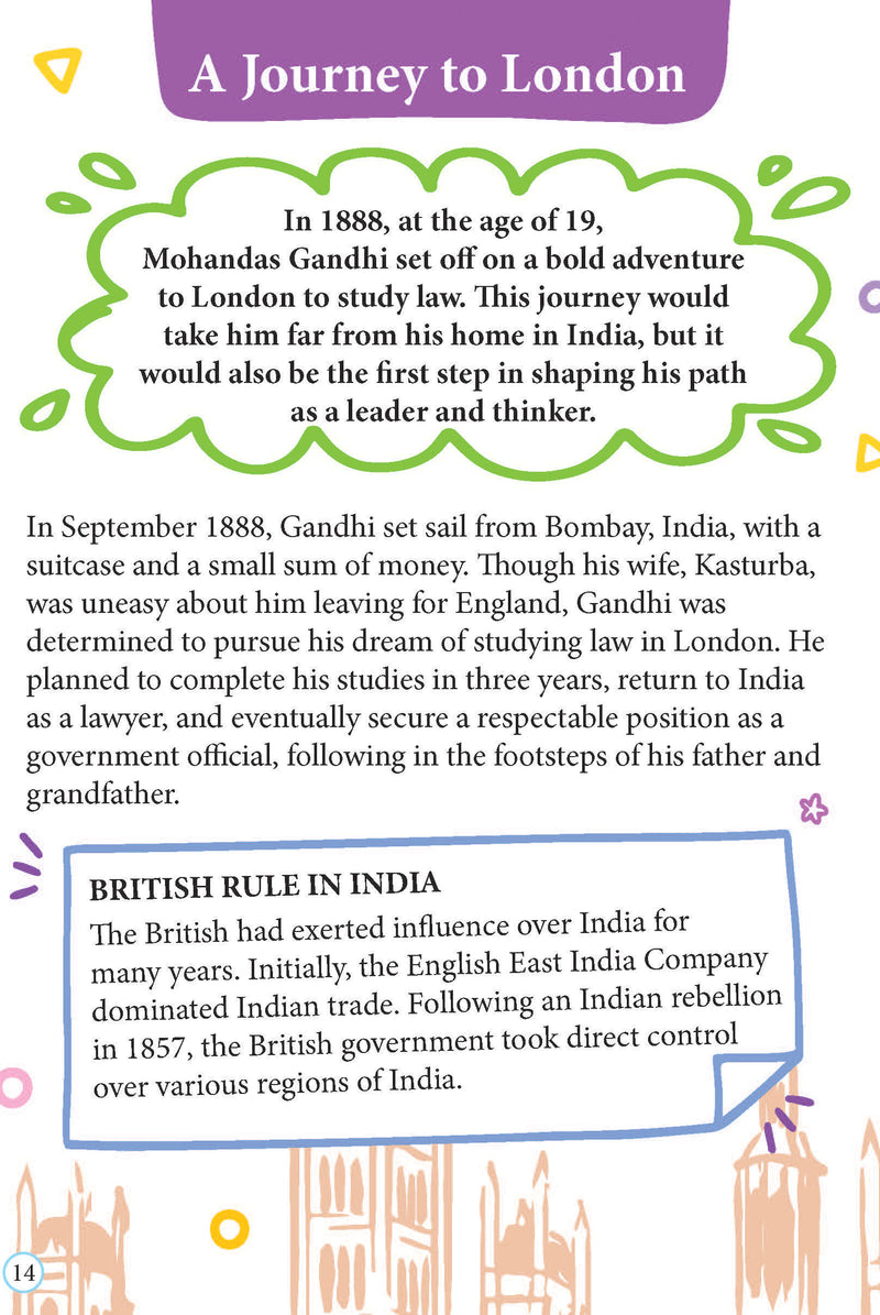 Mahatma Gandhi Icons of Inspiration  Illustrated Biography for Kids Age 6 - 12 Years