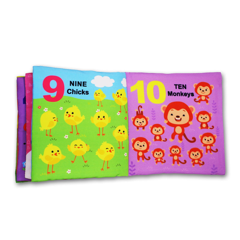 Baby My First Cloth Book 123  with Squeaker and Crinkle Paper, Non-Toxic Early Educational Toy for Toddler, Infants  : Children Cloth Books Book By Dreamland