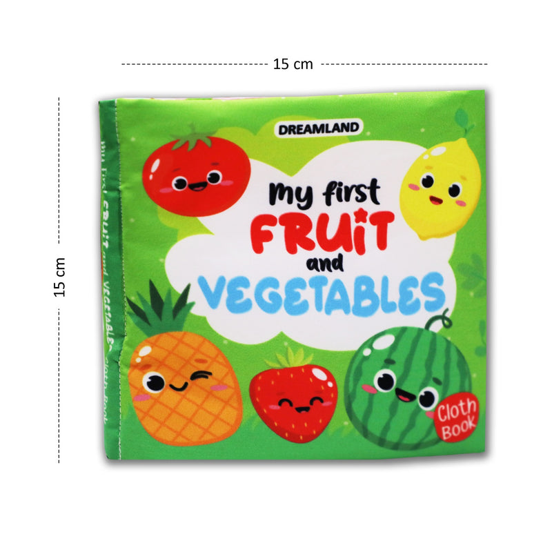 Baby My First Cloth Book Fruit and Vegetables with Squeaker and Crinkle Paper, Non-Toxic Early Educational Toy for Toddler, Infants  : Children Cloth Books Book By Dreamland