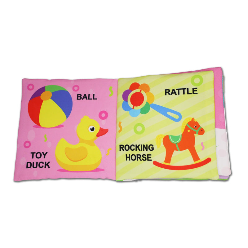 Baby My First Cloth Book First Words with Squeaker and Crinkle Paper, Non-Toxic Early Educational Toy for Toddler, Infants  : Children Cloth Books Book By Dreamland