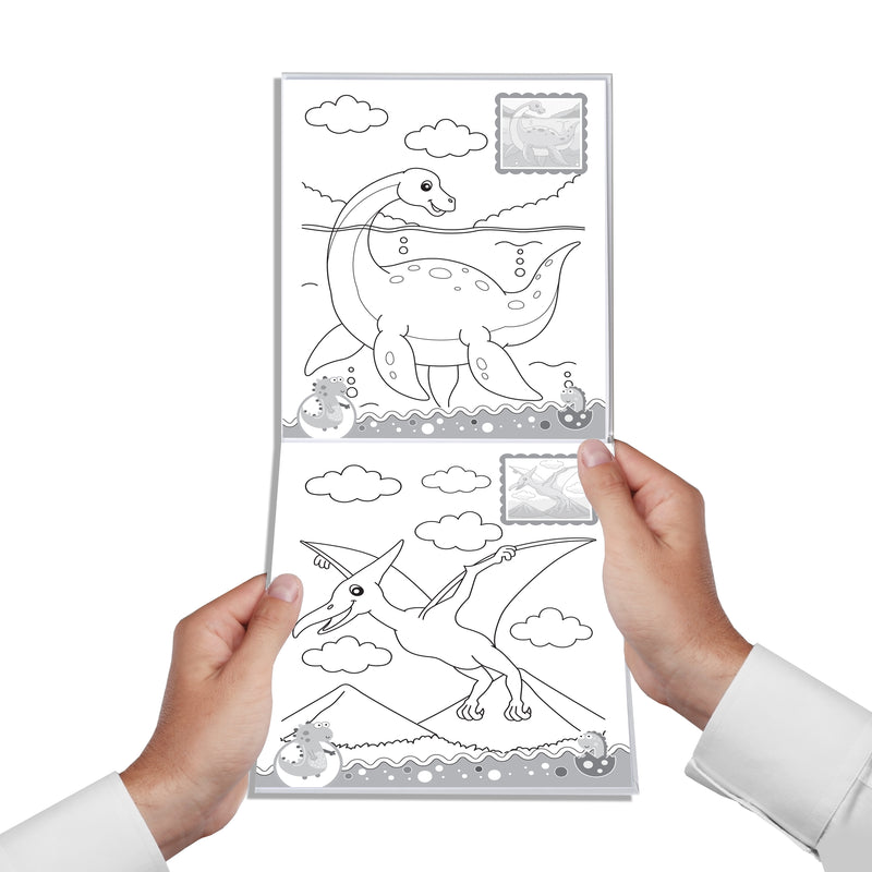 Dinosaurs- It's Colour time with Stickers : Children Drawing, Painting & Colouring Book By Dreamland