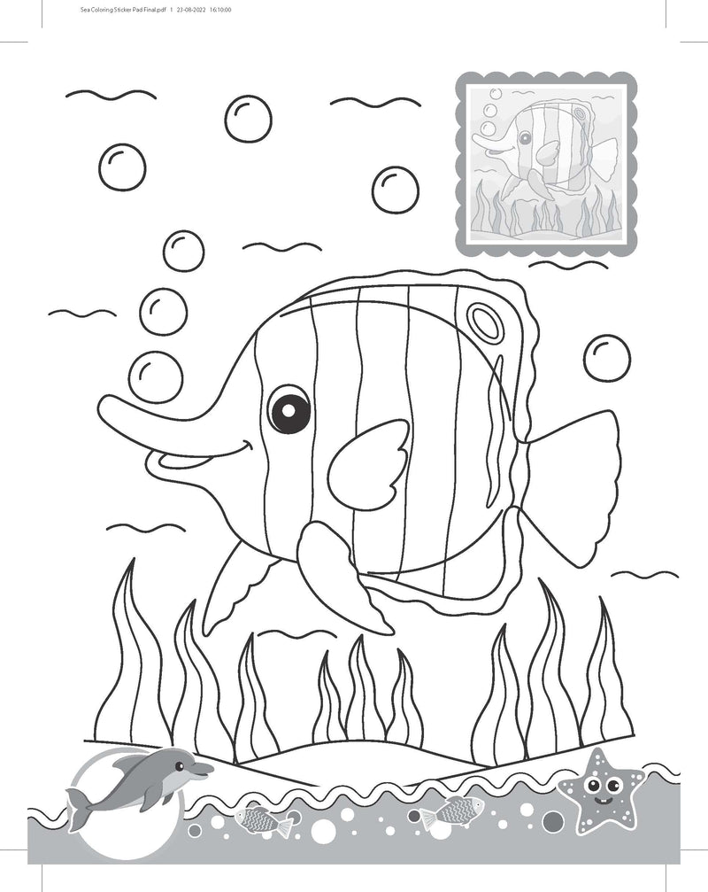 Ocean- It's Colour time with Stickers : Children Drawing, Painting & Colouring Book By Dreamland