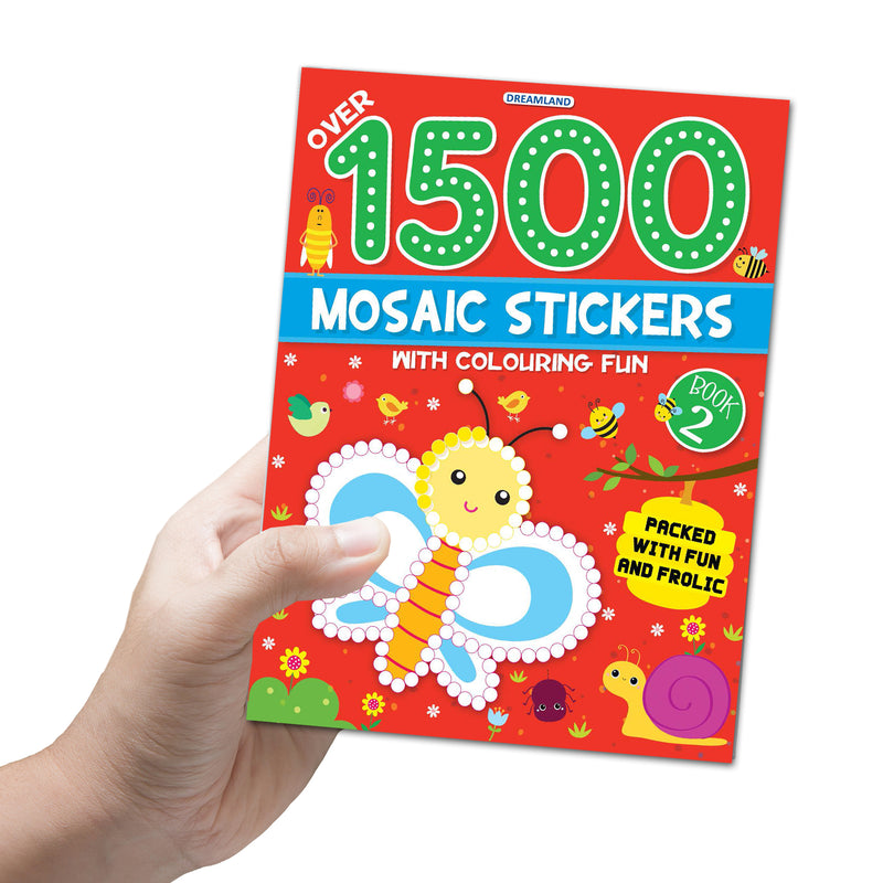 1500 Mosaic Stickers Book 2 with Colouring Fun  - Sticker Book for Kids Age 4 - 8 years