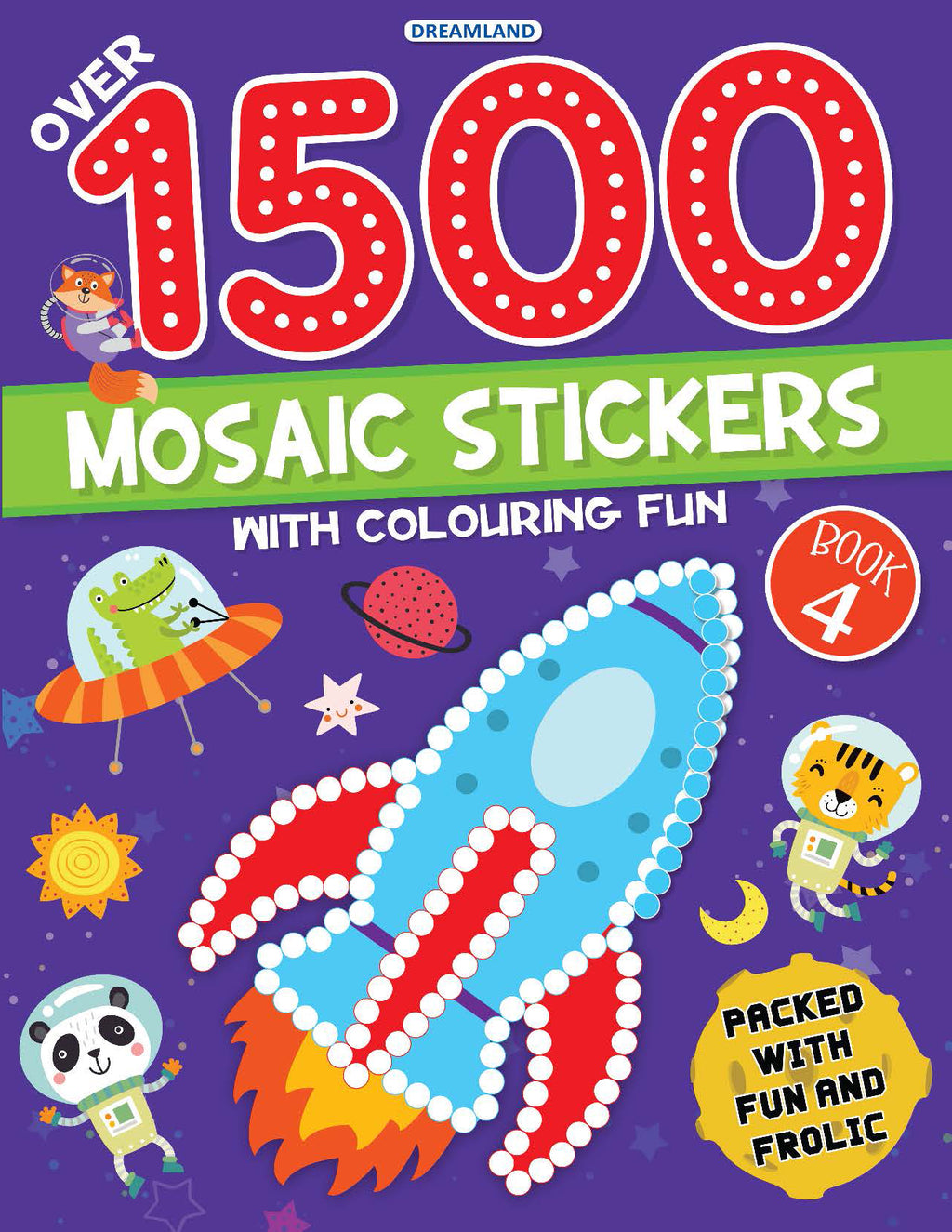 1500 Mosaic Stickers Book 4 with Colouring Fun - Sticker Book for Kids