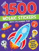 1500 Mosaic Stickers Book 4 with Colouring Fun  - Sticker Book for Kids Age 4 - 8 years