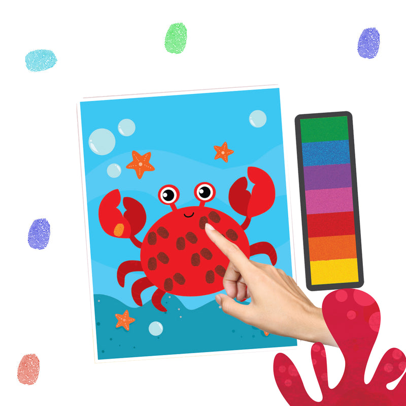 Fingerprint Art Activity Book for Children - Ocean with Thumbprint Gadget : Children Colouring & Activity Book By Dreamland