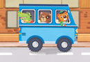 A City Tour on the Bus- A Shaped Board book with Wheels : Children Picture Book By Dreamland