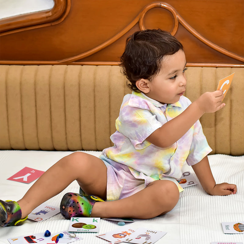 Baby's First Flash Cards Set of Seven Flash Cards - Colors, Shape, Numbers, Body Parts, Alphabets , Fruits , Vegetables