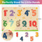 Little Berry My First Wooden Puzzle Tray (Set of 6): ABC, Numbers, Fruits, Vegetables, Jungle Animals, Farm Animals - Knob and Peg Puzzle Multicolour - 36 Pegs