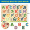 Little Berry Alphabet Letters Wooden Puzzle Tray - Knob and Peg Puzzle Multicolour - 26 Pegs