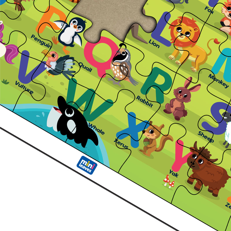 Mini Leaves Alphabets Voyage Jigsaw Puzzle 35 Piece Puzzle for Kids