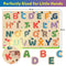 Little Berry My First Wooden Puzzle Tray (Set of 2): Alphabets & Numbers - Knob and Peg Puzzle Multicolour - 36 Pegs