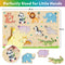 Little Berry My First Wooden Puzzle Tray (Set of 4): ABC, Numbers, Jungle Animals, Farm Animals - Knob and Peg Puzzle Multicolour - 36 Pegs