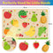 Little Berry My First Wooden Puzzle Tray (Set of 4): ABC, Numbers, Fruits & Vegetables - Knob and Peg Puzzle Multicolour - 36 Pegs