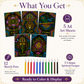 Sacred Mandala Poster Coloring Kit | 5 High-Quality Art Sheets | Indian Peaceful Activity for Mindfulness, Gifting, Kids, Adults, Teen, Women