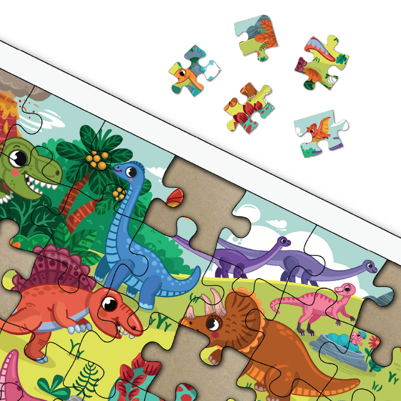 Mini Leaves Dinosaurs 35 pieces wooden Jigsaw Puzzle