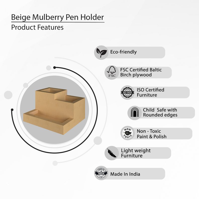 Beige Mulberry Pen Holder-Natural (Pre-Order)