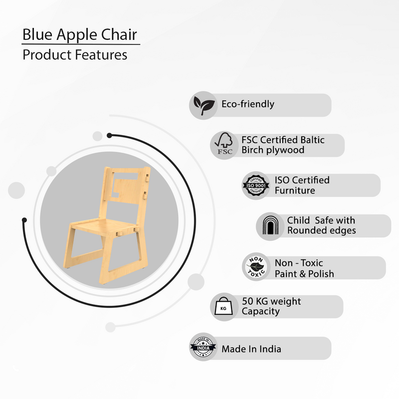 Blue Apple Chair -Natural (Pre-Order)