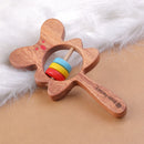 Bear-Shaped Neem wood Teether Rattle for 3 Months and Up