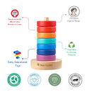 Wooden Rainbow Stacking Toy For Kids 12 Months and Up