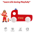 Wooden Fire Engine Toy for Ages 1 Year and Above