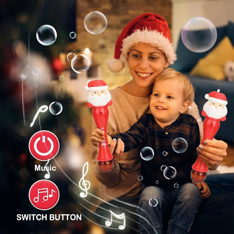 Santa Claus Bubble Wand with Music and Light