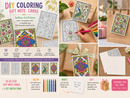 Indian Art Forms DIY Coloring Gift Note Cards – Set of 10 | A5 Size | 200 GSM | Birthdays, Weddings, Anniversaries, Housewarming gifts, Festive hampers