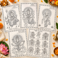 Gayatri Mantra Art Kit – 5 Illustrated Devotional Coloring Sheets