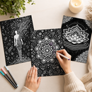 Wellness Gift Box for Women & Men | Self Care Hamper with 3 Meditative Colouring Sheets, 12 Sketch Pens, Lavender Bath Salt, Wax Sachet & Herbal Tea | Corporate, Birthday, Rakhi & Festive Gift