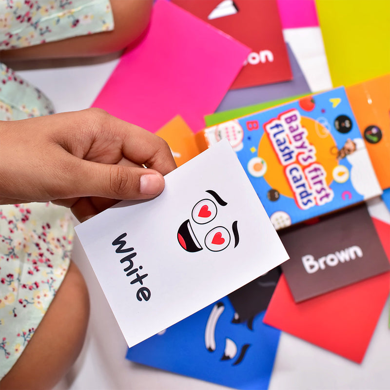 Baby's First Flash Cards Set of Seven Flash Cards - Colors, Shape, Numbers, Body Parts, Alphabets , Fruits , Vegetables