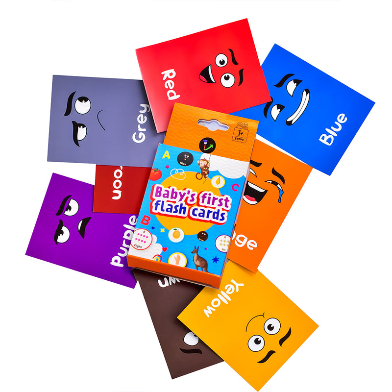 Baby's First Flash Cards Set of Seven Flash Cards - Colors, Shape, Numbers, Body Parts, Alphabets , Fruits , Vegetables