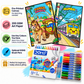 Tiny Journeys- Desi Wheels | Kawaii Art Colouring Kit – 16 Adorable A5 Art Sheets for Gifting & Creative Fun