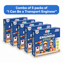 JoGenii I Can Be a Transport Engineer – 3D Foam Model Kit | Pack Of 5 | Educational Miniature Models Kit with Knowledge Book
