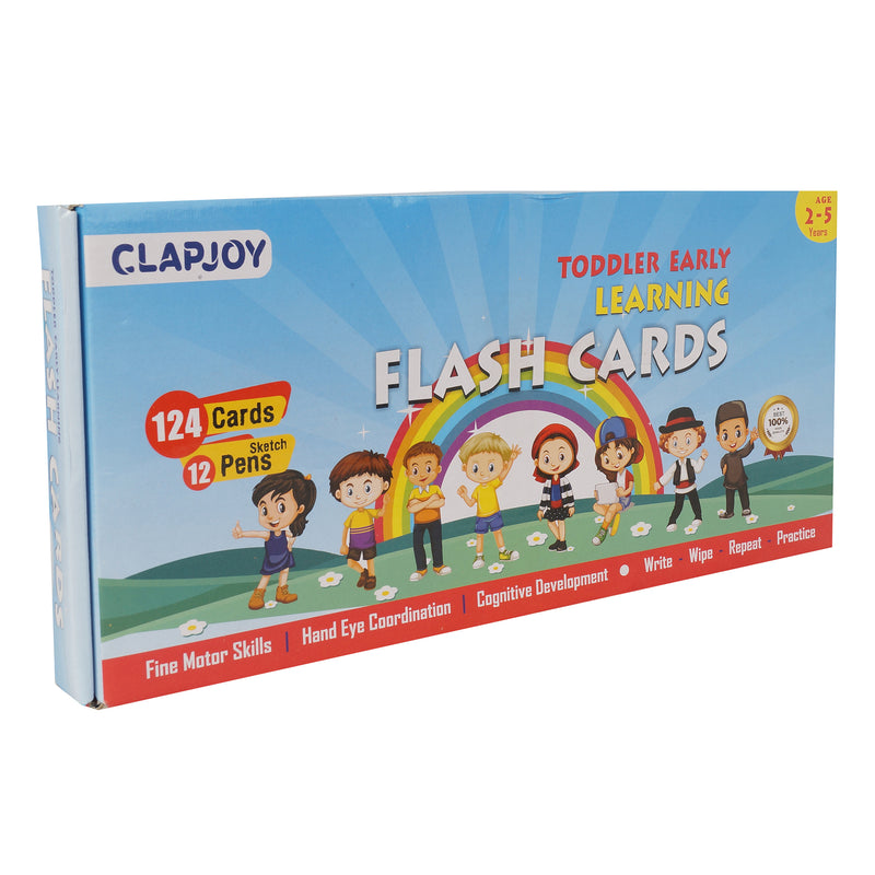 ClapJoy Reusable 124 Activity flash card for kids of age 2 years and Above