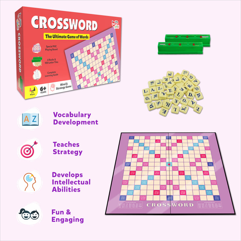 Little Berry Crossword Board Game for Kids & Adults - Ultimate Word Building Game (Multicolour)