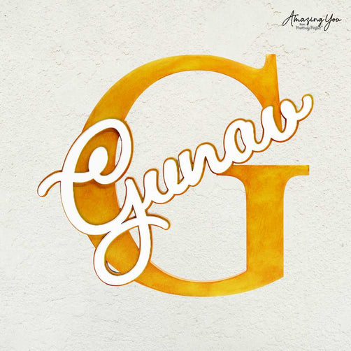 AmazingYou, Name Art for the Walls, Blissful Yellow