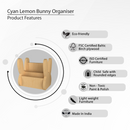 Cyan Lemon Bunny Organiser-Natural (Pre-Order)