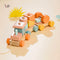 Wooden sorting shape toy train