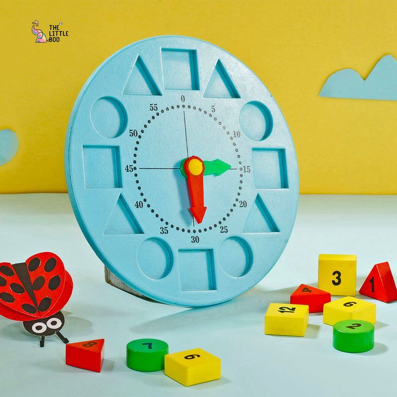 The Little boo Wooden Picture Educational Board for Kids (Clock-Puzzle)