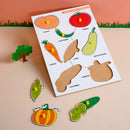 The Little boo Wooden Picture Educational Board for Kids (Vegetable Puzzle)
