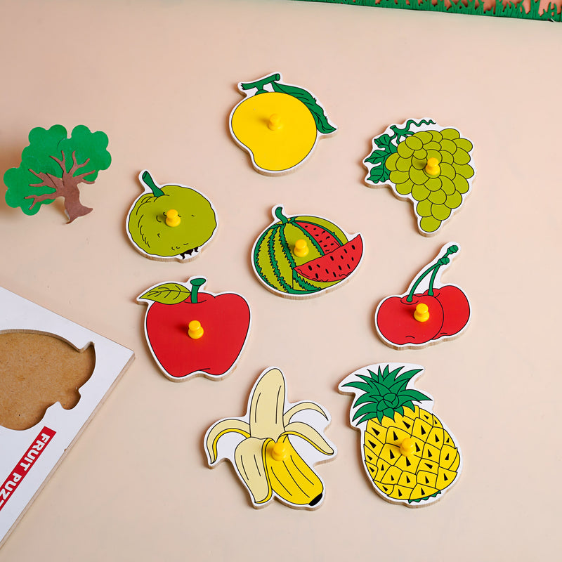The Little boo Wooden Fruit puzzle for Kids