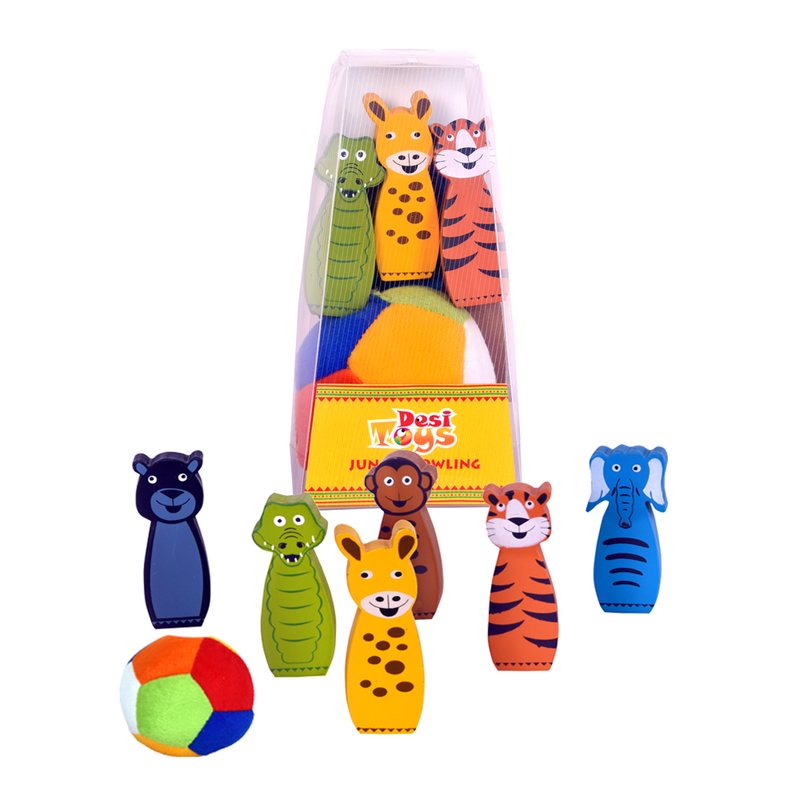 Desi Toys Jungle Bowling Game set for Kids