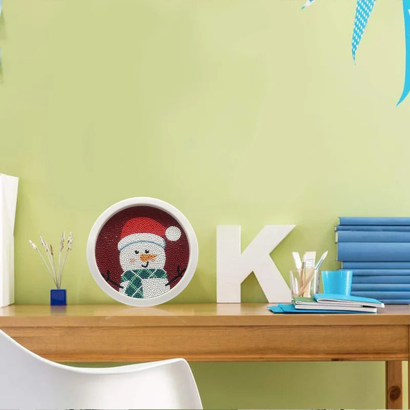 JoGenii Snowman Diamond Painting Kit with Easel – DIY Christmas Craft for Kids & Adults