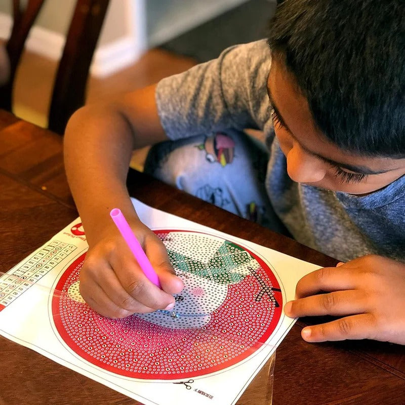 JoGenii Snowman Diamond Painting Kit with Easel – DIY Christmas Craft for Kids & Adults