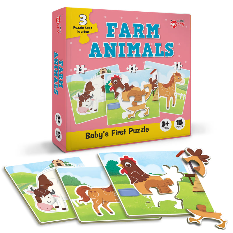 JoGenii Baby's First Puzzle Game: Farm Animals Fun