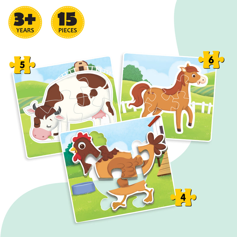 Baby’s First Puzzle Game: Farm Animals - Fun & Educational Jigsaw Puzzle Set for Kid