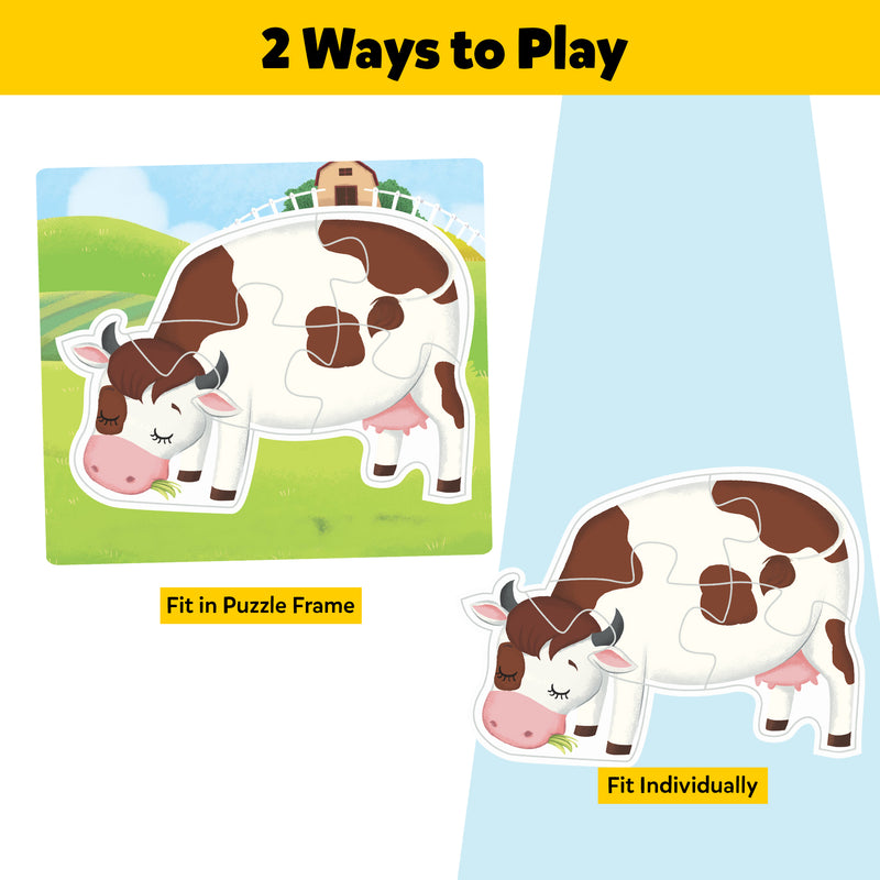 Baby’s First Puzzle Game: Farm Animals - Fun & Educational Jigsaw Puzzle Set for Kid