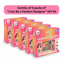 JoGenii I Can Be a Fashion Designer – Stamping Kit | Pack Of 5 | Return Gift | Gift For Kids
