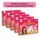 JoGenii I Can Be a Fashion Stylist | Pack of 5 | Perfect Gift for Young Girls 3 to 10 years Old